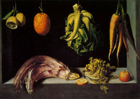 Still life with fruit and veggies