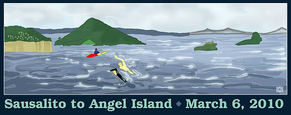 March, 2010 Sausalito to Angel Island Swim