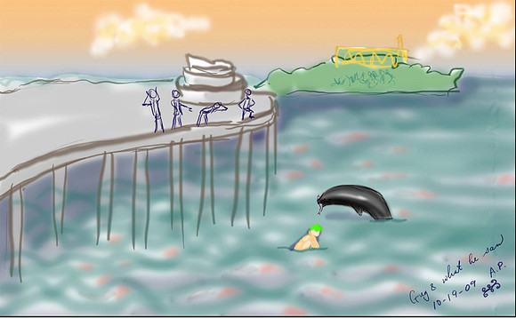 First swim sketches - 2009